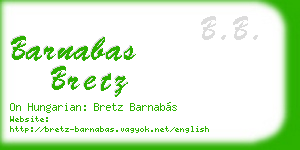 barnabas bretz business card